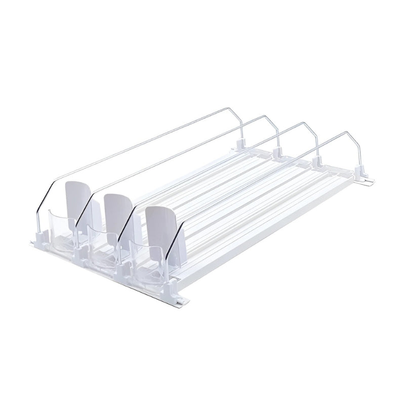 FridgeCaddyâ„?- refrigerator beverage organizer