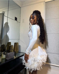 Aina Feather Bandage Dress