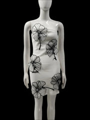 Appliques Mini Bandage Dress