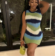 Tidal Wave Knitted Mini Dress