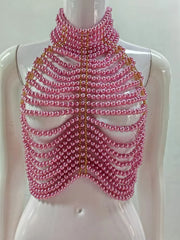 Beaded Pearl Chain Top