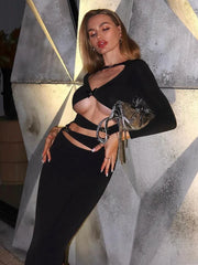 Butterfly Pins Maxi Dress