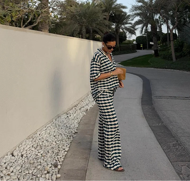 Fun Girl Stripe Two Piece Set