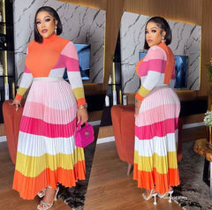 Cassandra Pleated Skirt Set