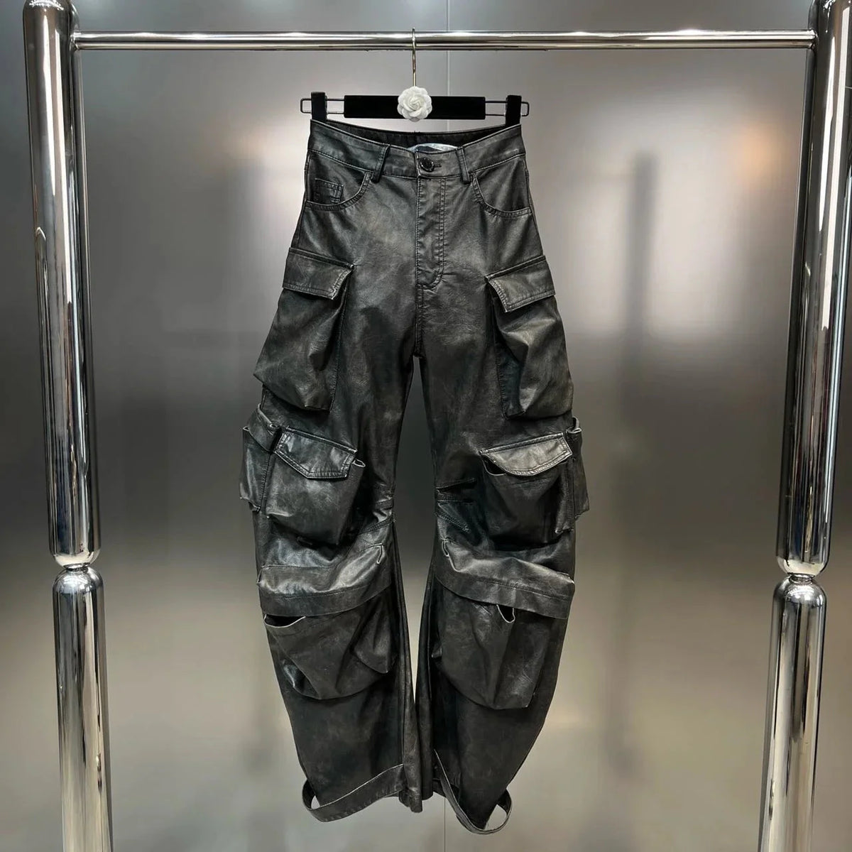 Cia Vintage Leather Cargo Pants
