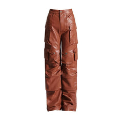 Cia Vintage Leather Cargo Pants
