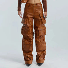 Cia Vintage Leather Cargo Pants