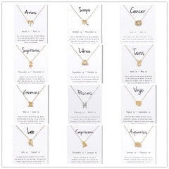 Constellation Zodiac Sign Pendant Necklace