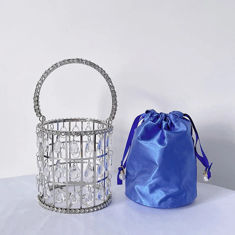 Crystal Clutch Chain Bag