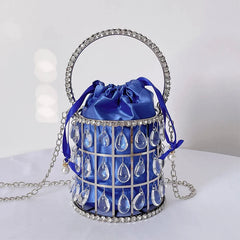 Crystal Clutch Chain Bag