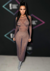 Debbie Sheer Mesh Maxi Dress