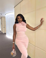 Deserves Her Flowers Midi Dress