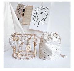 Diamonds Pearl Tote Bucket Bag
