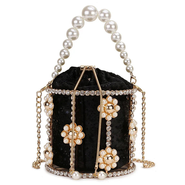 Diamonds Pearl Tote Bucket Bag