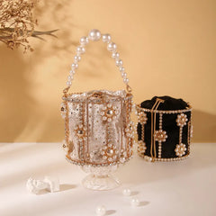Diamonds Pearl Tote Bucket Bag