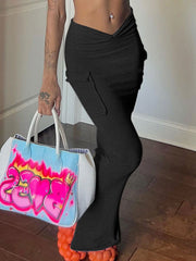 Drea Bodycon Vintage Maxi Skirt