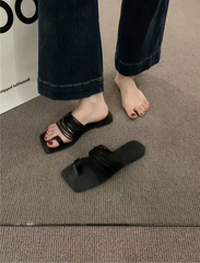 Doing Just Fine Open Toe Sandals
