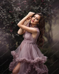 Elegant Tulle Maternity Gown