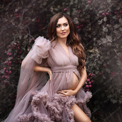 Elegant Tulle Maternity Gown