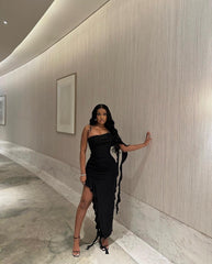 Fatima Ruffle Maxi Dress