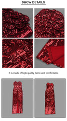 Floral Sequins Maxi Dress