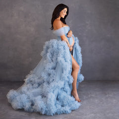 Fluffy Tulle Maternity Dress