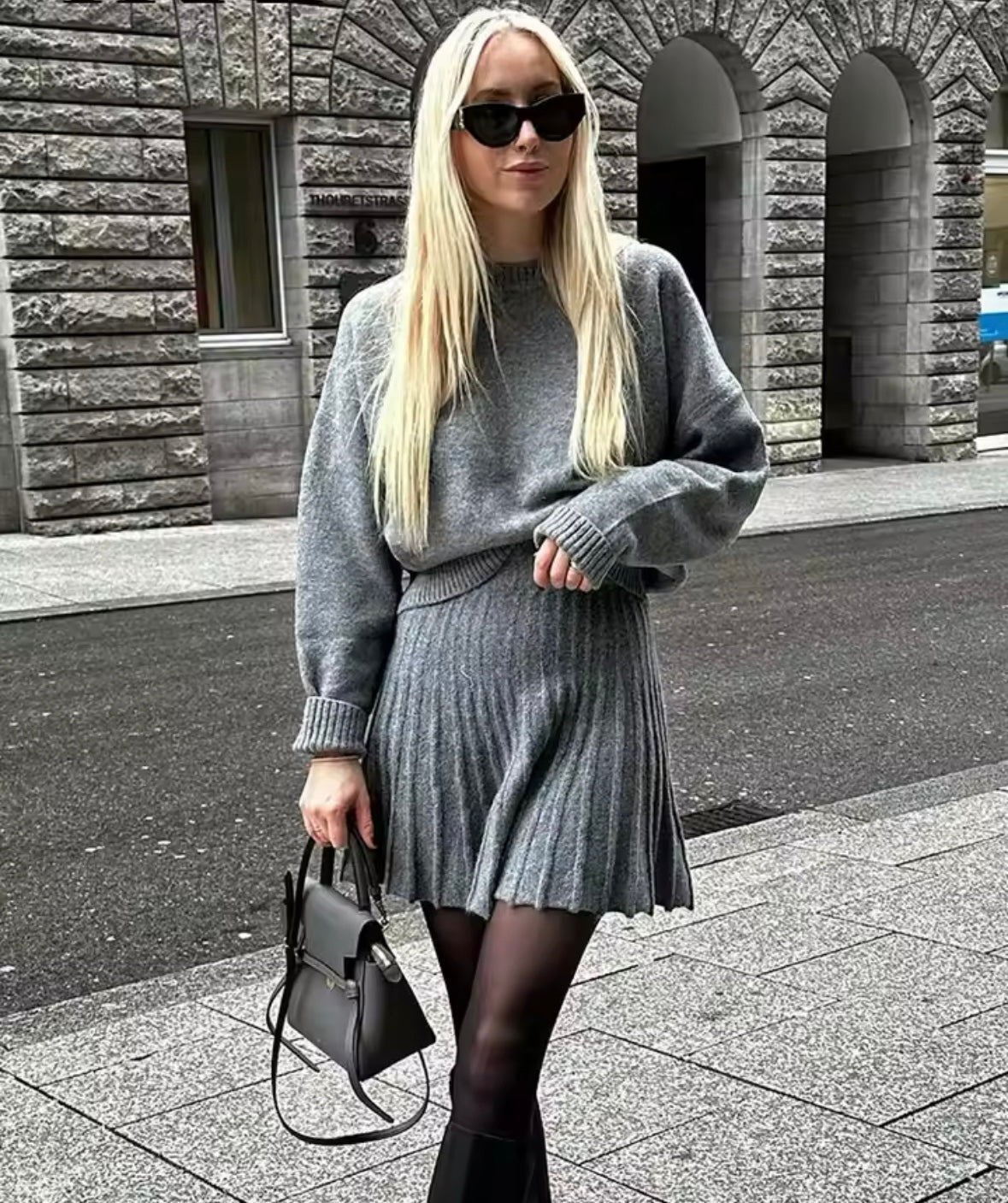 Sweet Treat Sweater Turtleneck Skirt Set