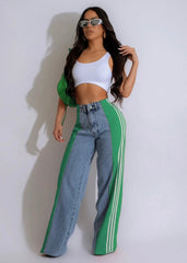 Mixed Feelings High Waisted Wide Leg Pants