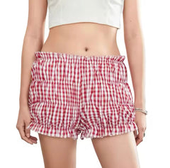Play Your Cards Right Plaid Shorts