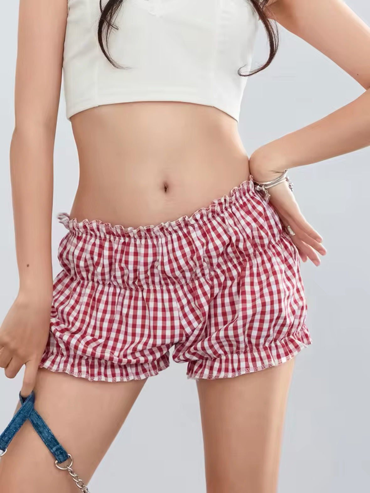 Play Your Cards Right Plaid Shorts