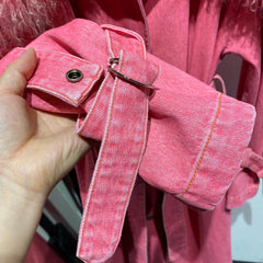 Fur Collar Denim Coat