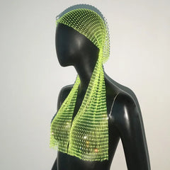 Glitter Rhinestone Headscarf