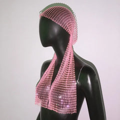 Glitter Rhinestone Headscarf