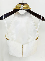 Golden Mini Skirt Set