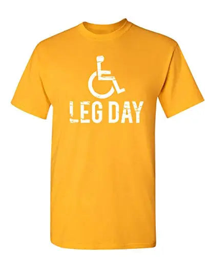 Men's Leg Day Print Casual Tees Tops