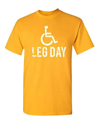 Men's Leg Day Print Casual Tees Tops