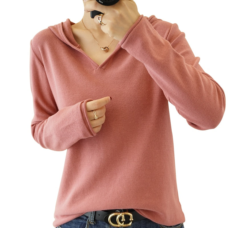 Sweater Women Long Sleeve Knitted Pullover Loose Casual