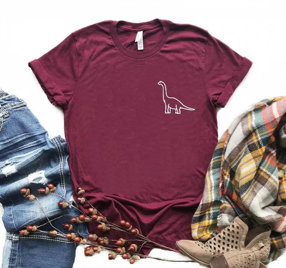 Cute Dinosaur Print T-shirt Casual