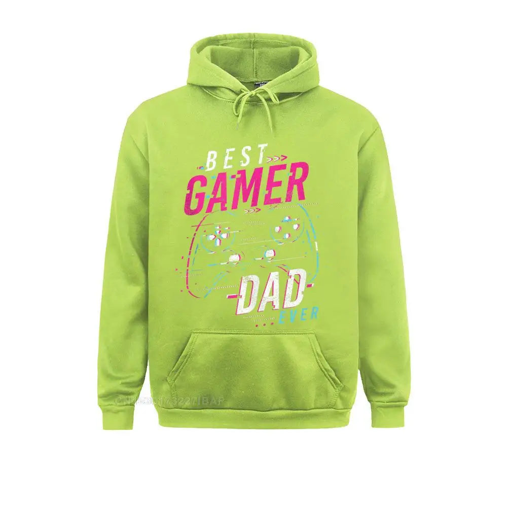 Mens Best Gamer Dad Ever Funny Fathers Day Top Hoodie HolidayOutdoor