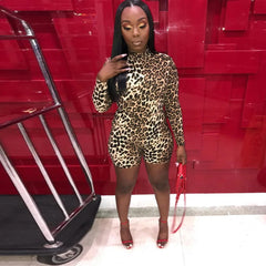 Wild At Night Long Sleeve Romper