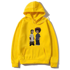 Boondocks Huey and Riley Men;s Hoodie Hip Hop Fashion