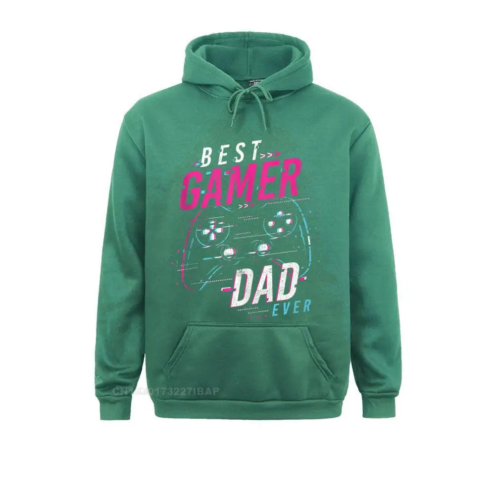 Mens Best Gamer Dad Ever Funny Fathers Day Top Hoodie HolidayOutdoor