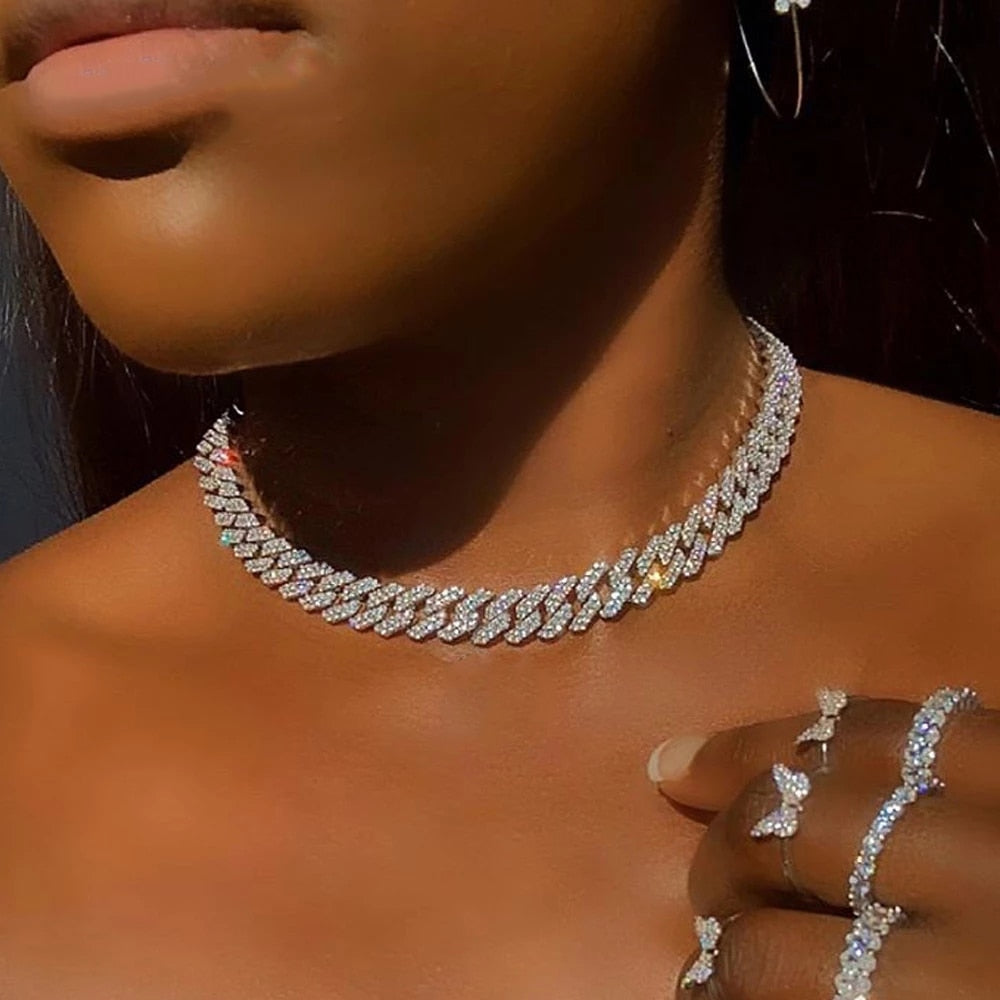 Silver Flat Link Chain Necklace