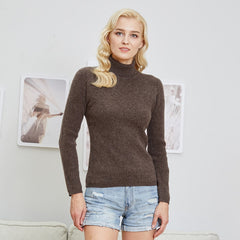 Merino Wool Turtleneck Women Sweater Autumn Winter Warm Soft Pullover Femme Cashmere