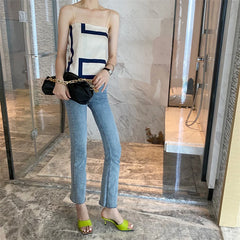 Silver Tip Kitten Mule Heels