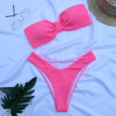 Bikini Sexy Swimwear Women Bandeau Bikini Set