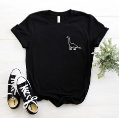 Cute Dinosaur Print T-shirt Casual