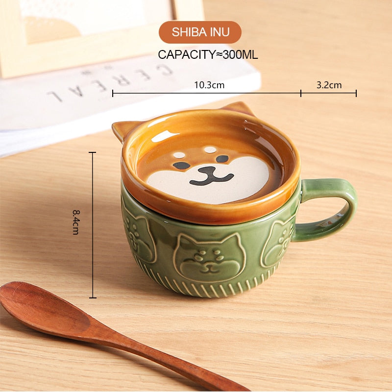 Ceramics Cute Cat Cup Gift Household Cartoon Kawaii