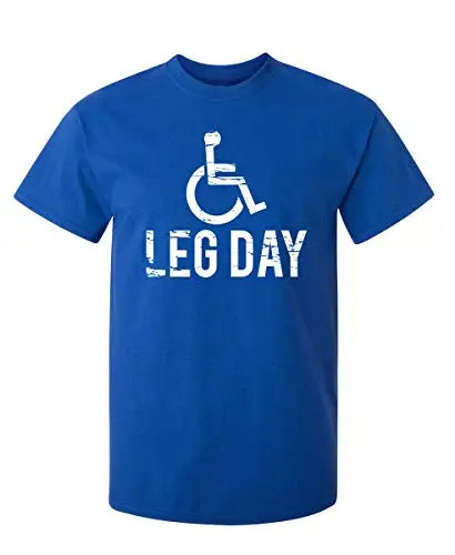 Men's Leg Day Print Casual Tees Tops