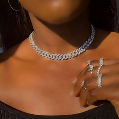 Silver Flat Link Chain Necklace